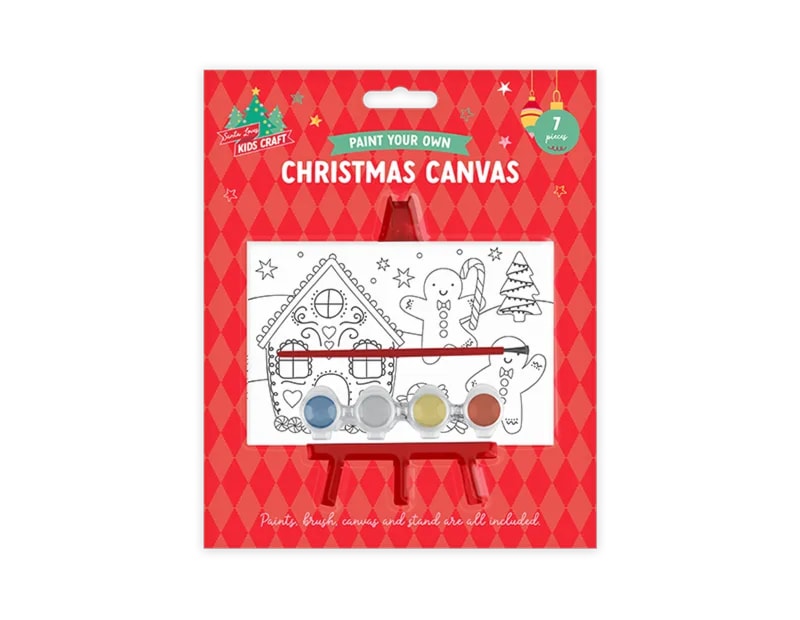Wholesale Christmas Paint your own canvas with stand Wholesale Christmas Paint your own canvas with stand