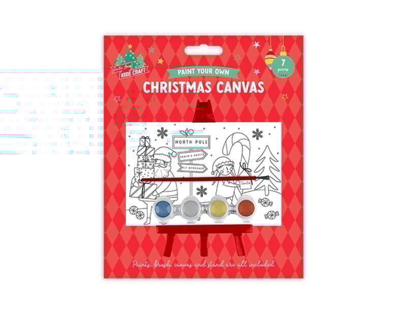 Wholesale Christmas Paint your own canvas with stand Wholesale Christmas Paint your own canvas with stand