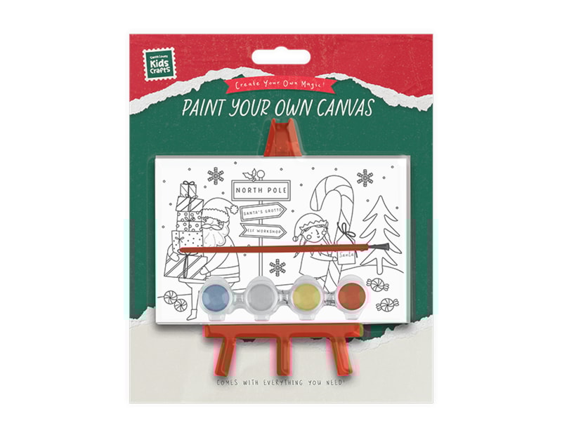 Wholesale Christmas Paint your own canvas with stand Wholesale Christmas Paint your own canvas with stand