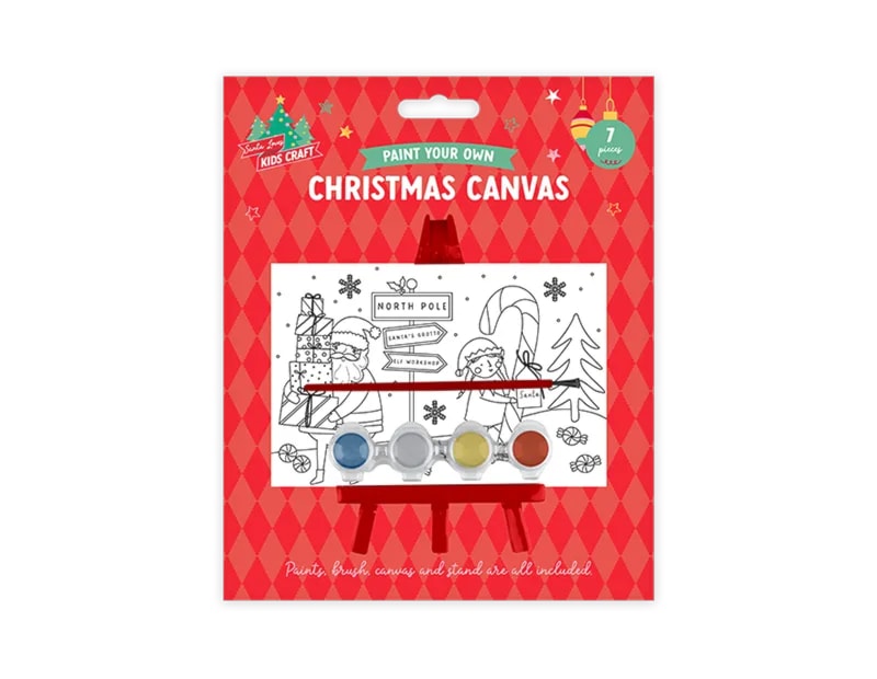 Wholesale Christmas Paint your own canvas with stand Wholesale Christmas Paint your own canvas with stand
