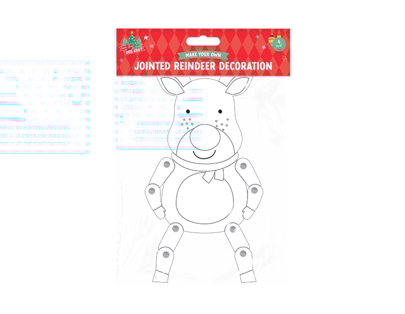 Wholesale Christmas Jointed Card Decorations 4pk Wholesale Christmas Jointed Card Decorations 4pk