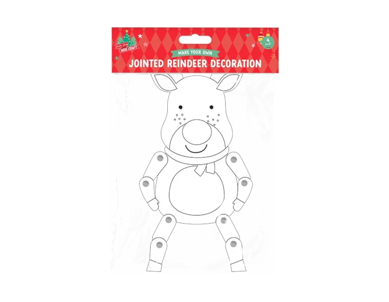 Wholesale Christmas Jointed Card Decorations 4pk Wholesale Christmas Jointed Card Decorations 4pk