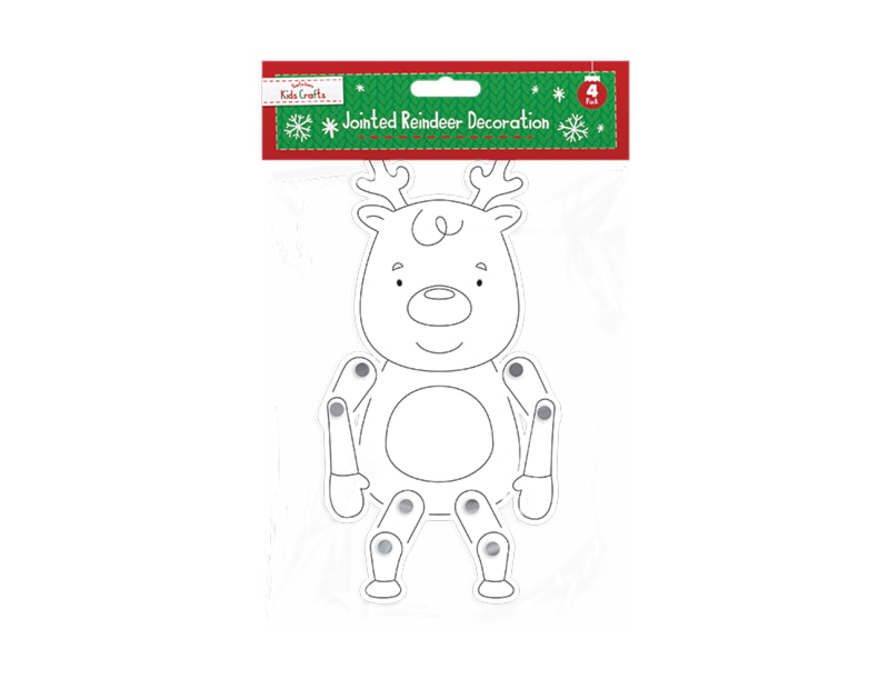 Wholesale Christmas Jointed Card Decorations 4pk Wholesale Christmas Jointed Card Decorations 4pk