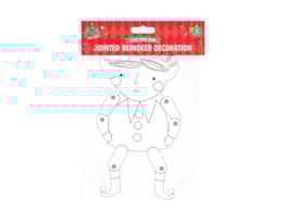 Wholesale Christmas Jointed Card Decorations 4pk Wholesale Christmas Jointed Card Decorations 4pk