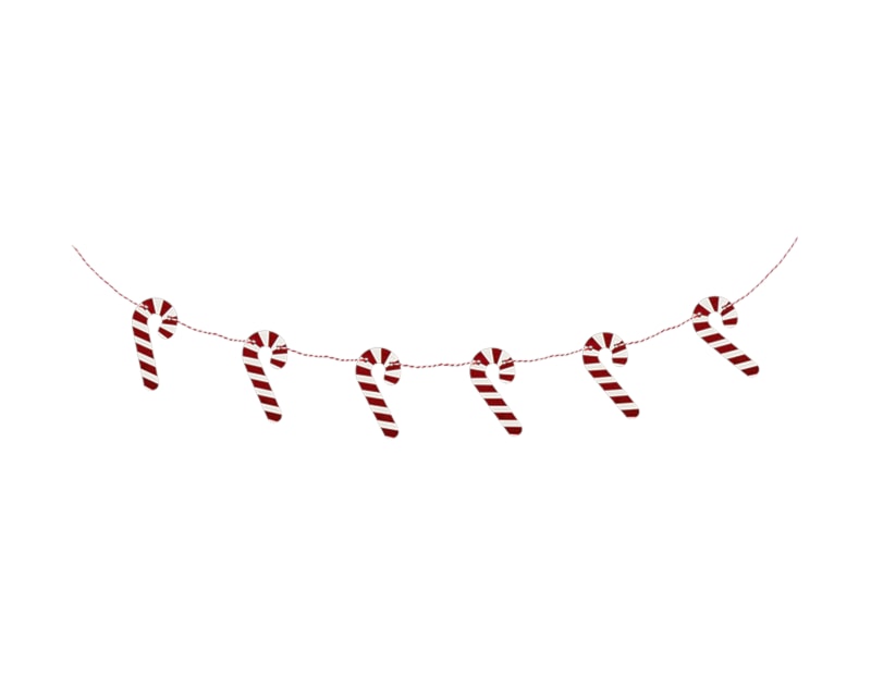 Wholesale Wooden Candy Cane Bunting | Bulk Buy Christmas Partyware Bulk Buy Christmas Buntings