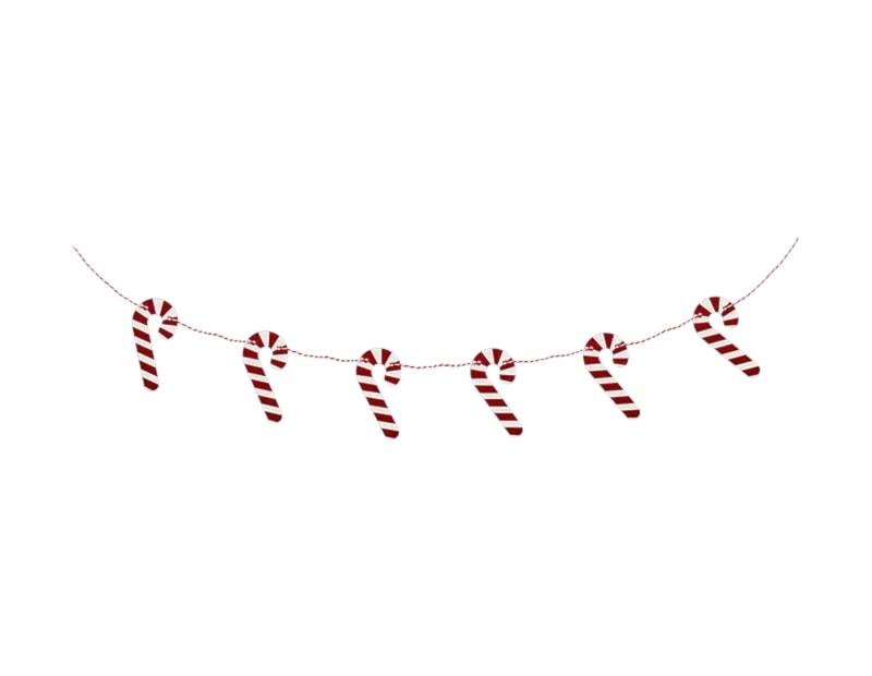 Wholesale Wooden Candy Cane Bunting | Bulk Buy Christmas Partyware