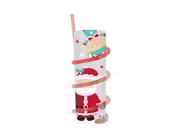 Wholesale Christmas Spiral Straw Tumbler | Bulk Buy Christmas Homeware