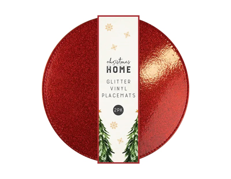 Wholesale Glitter Vinyl Placemats | Bulk Buy Christmas Homeware