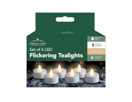 Wholesale LED White Flickering Tea Lights | Bulk Buy Christmas Decorations