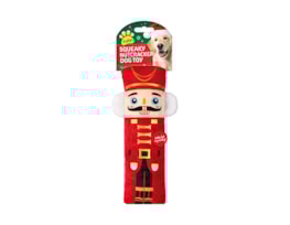 Wholesale Small Squeaking plush nutcracker | wholesale christmas dog toys