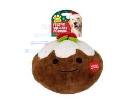 Wholesale Small Squeaking Plush Christmas Pudding | Bulk Buy Dog Toys
