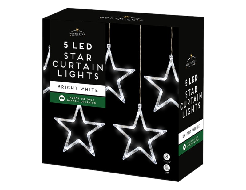 Wholesale 5 LED star curtain Lights - Battery operated christmas lights wholesale distributors