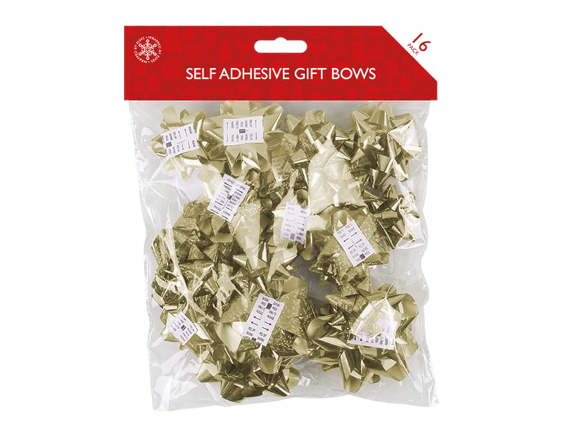Wholesale Christmas Metallic gift bows 16pk | Gem import Ltd Wholesale Christmas Metallic gift bows 16pk | Gem import Ltd