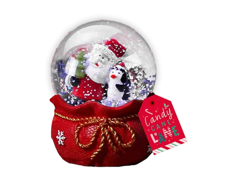 Wholesale LED Multicolour Resin Snow Globe 9cm | Bulk Buy Christmas Decorations