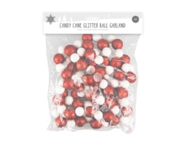 Wholesale Candy Cane Glitter Ball Garland 2.3M Wholesale Candy Cane Glitter Ball Garland 2.3M