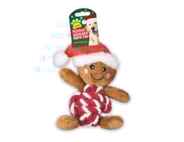 Wholesale Gingerbread Man Rope Plush Dog Toy