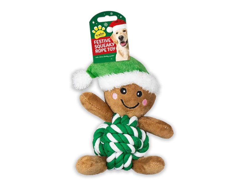 Wholesale Gingerbread Man Rope Plush Dog Toy