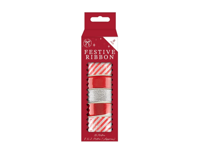 Wholesale Christmas Ribbon - 8 Pack