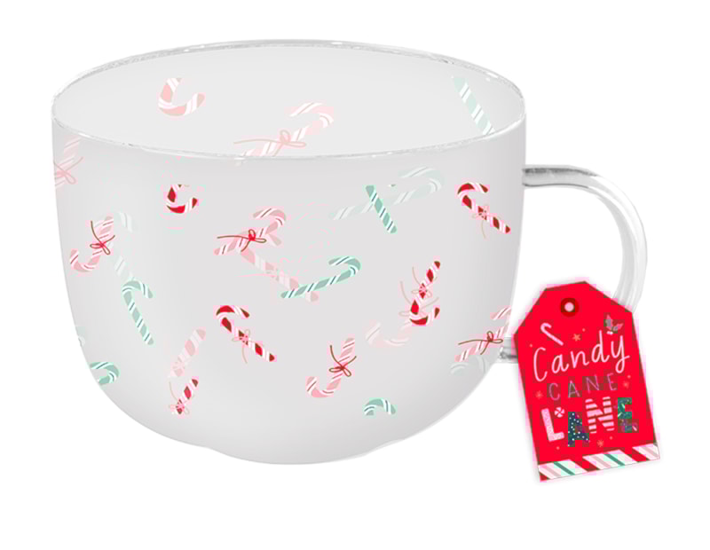 Wholesale Christmas Festive Print Glass Mug Wholesale Christmas Festive Print Glass Mug