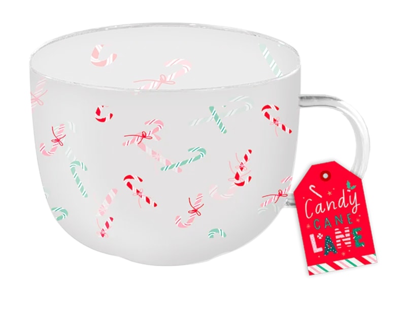 Wholesale Christmas Festive Print Glass Mug