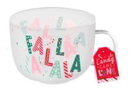 Wholesale Christmas Festive Print Glass Mug Wholesale Christmas Festive Print Glass Mug