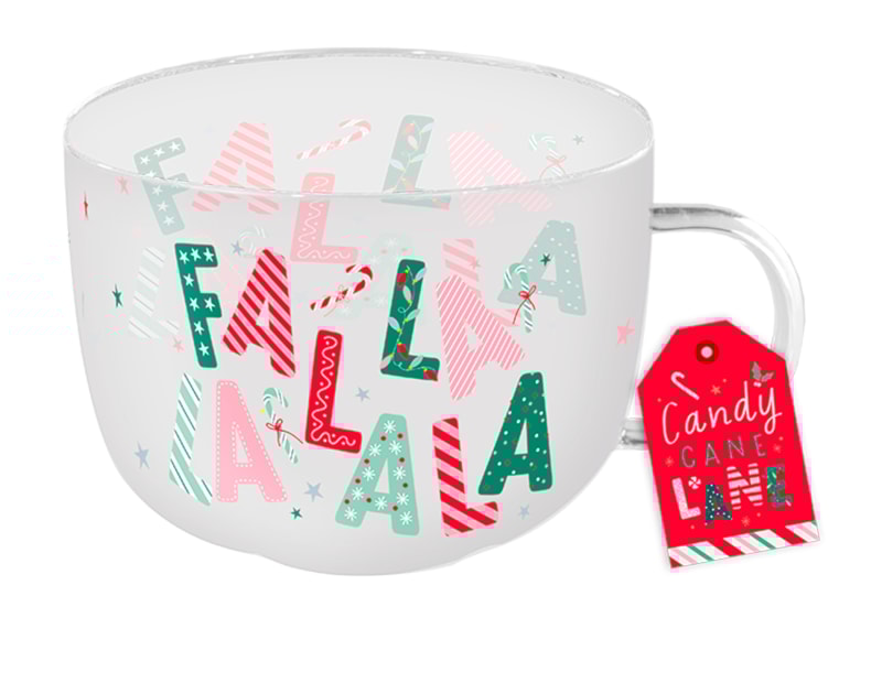 Wholesale Christmas Festive Print Glass Mug Wholesale Christmas Festive Print Glass Mug