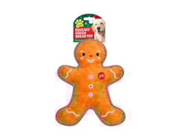 Wholesale Christmas Pet Gingerbread Squeaky Toy