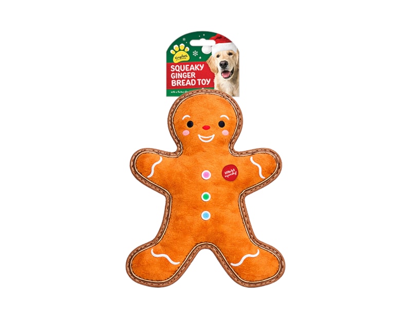 Wholesale Christmas Pet Gingerbread Squeaky Toy Wholesale Christmas Pet Gingerbread Squeaky Toy