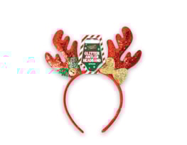 Wholesale Christmas Glitter Antler with Bow Headband Wholesale Christmas Glitter Antler with Bow Headband