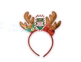 Wholesale Christmas Glitter Antler with Bow Headband Wholesale Christmas Glitter Antler with Bow Headband