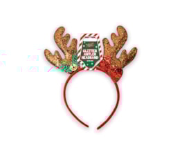 Wholesale Christmas Glitter Antler with Bow Headband Wholesale Christmas Glitter Antler with Bow Headband
