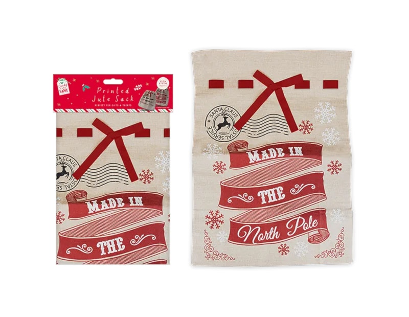 Wholesale Printed Jute Sack 50cm x 70cm