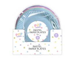 Wholesale Pastel Round Paper Plates 23cm 10pk CDU Wholesale Pastel Round Paper Plates 23cm 10pk CDU