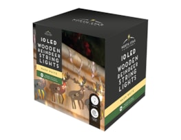 Wholesale 10 LED wooden reindeer string lights 1.65m | xmas led lights wholesale Wholesale 10 LED wooden reindeer string lights 1.65m | xmas led lights wholesale