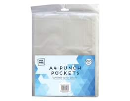 Wholesale A4 Punch Pockets 100pk Wholesale A4 Punch Pockets 100pk