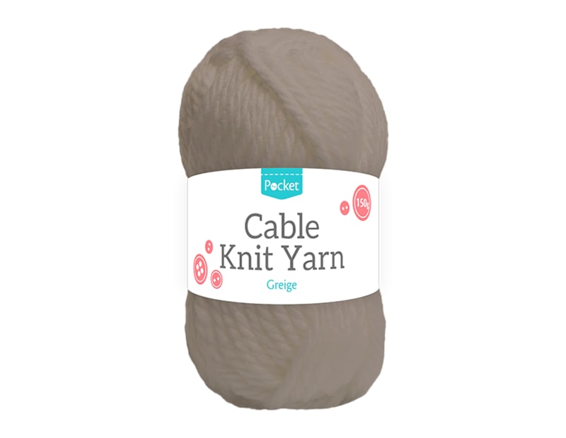 Wholesale Acrylic Cable Knit 150g Greige Wholesale Acrylic Cable Knit 150g Greige | wholesale home suppliers