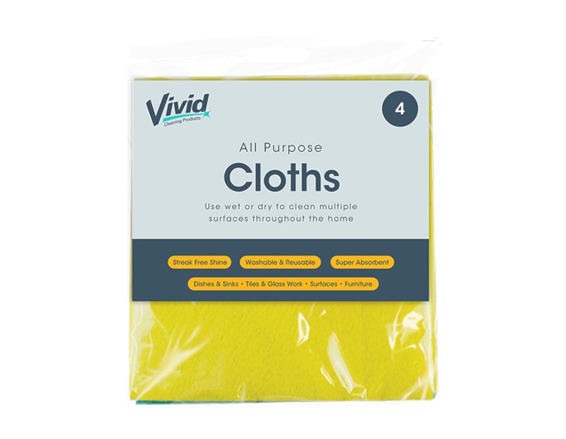 Wholesale All purpose Cloths 4pk Wholesale All purpose Cloths 4pk