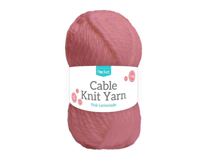 Wholesale Acrylic Cable Knit 150G -20 Pink Lemonade Wholesale Acrylic Cable Knit 150G -20 Pink Lemonade