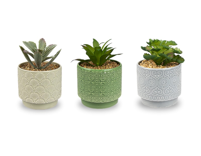 Wholesale Artificial Plant in Dolomite Textured Pot Wholesale Artificial Plant in Dolomite Textured Pot