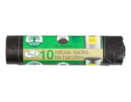Wholesale Refuse Sacks Tie Handles 50L 10pk Wholesale Refuse Sacks Tie Handles 50L 10pk