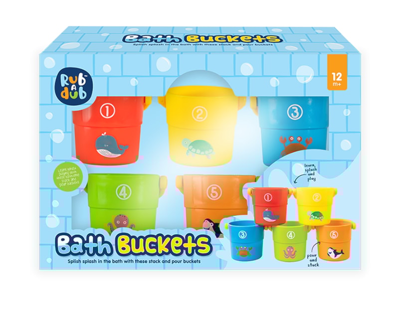 Wholesale Bath Buckets 5Pk Wholesale Bath Buckets 5Pk