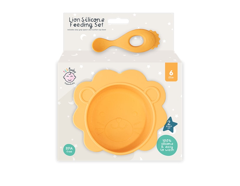 Wholesale Lion Silicone Feeding Set Wholesale Lion Silicone Feeding Set