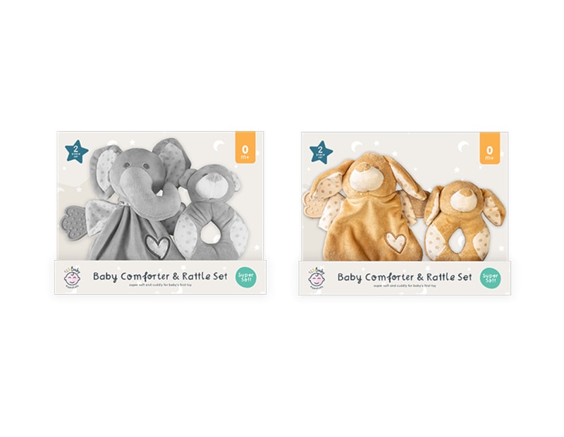 Wholesale Baby Comforter & Plush Rattler Set Wholesale Baby Comforter & Plush Rattler Set