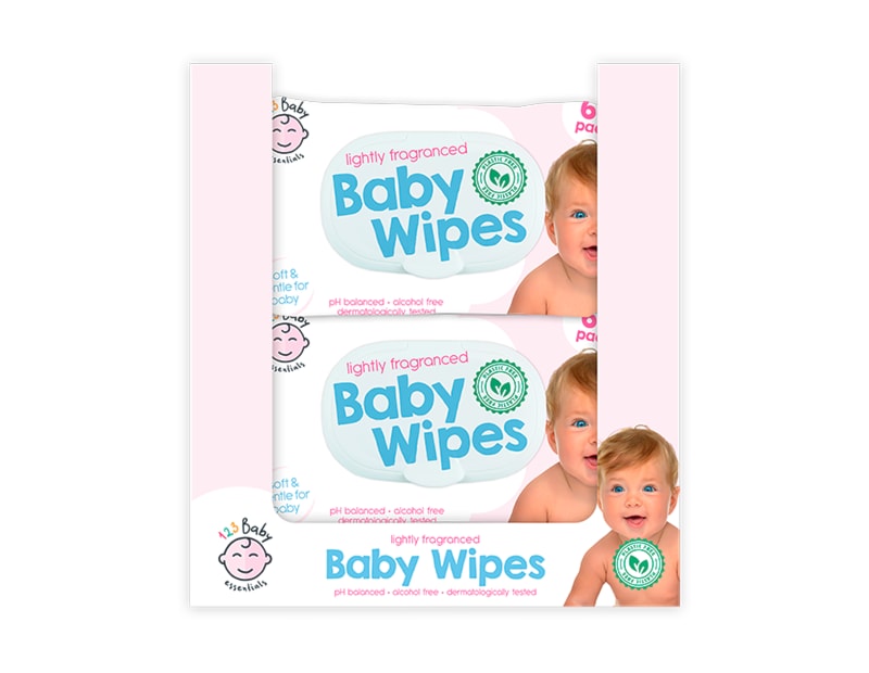 Wholesale Fragranced Baby Wipes 60pk CDU - Plastic Free Wholesale Fragranced Baby Wipes 60pk CDU - Plastic Free