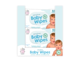 Wholesale Sensitive Baby Wipes 60pk CDU - Plastic Free Wholesale Sensitive Baby Wipes 60pk CDU - Plastic Free