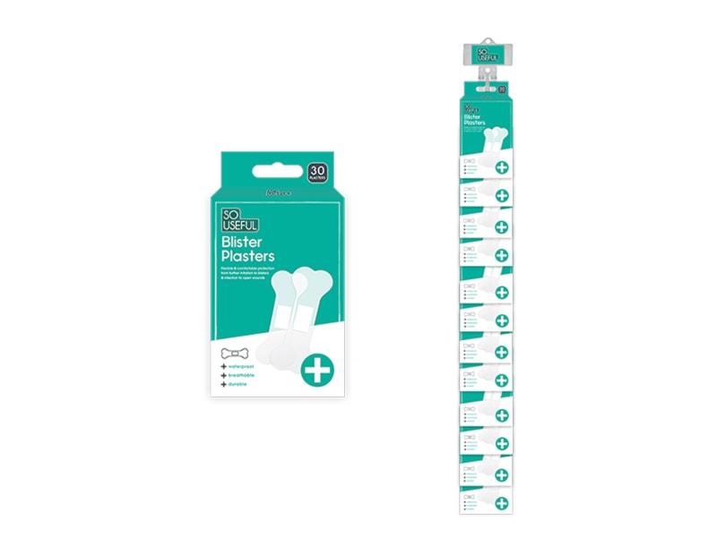 Wholesale Blister Plasters 30pk With Clip Strip Wholesale Blister Plasters 30pk With Clip Strip