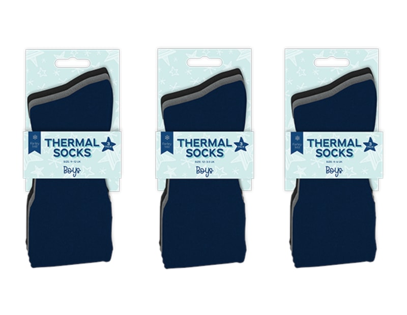 Wholesale Boys Thermal Socks 3pk Wholesale Boys Thermal Socks 3pk