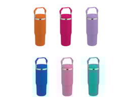 Wholesale Bright Double Walled Drinking Tumbler With Handle And Flip Straw Wholesale Bright Double Walled Drinking Tumbler With Handle And Flip Straw