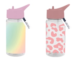 Wholesale Girls Printed Bottle With Straw 400ml