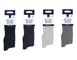 Wholesale Girls Cotton Rich Knee High Socks 3pk 4 asstd sizes Wholesale Girls Cotton Rich Knee High Socks 3pk 4 asstd sizes
